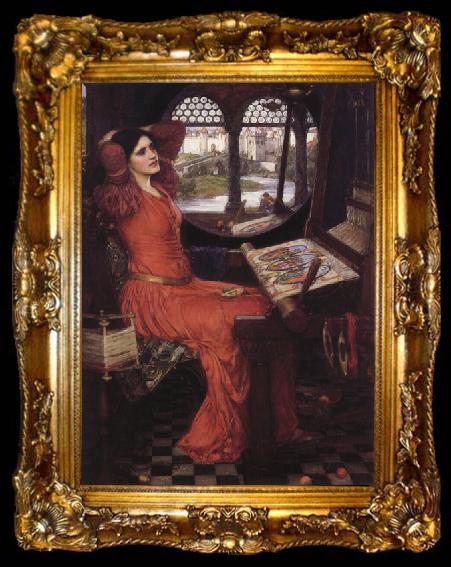 framed  John William Waterhouse i am Half-Sick of Shadows said the Lady of Shalott, ta009-2
